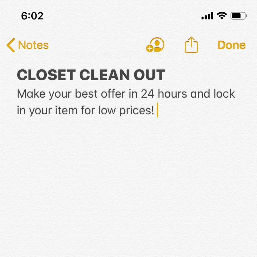 CLOSET CLEAN OUT